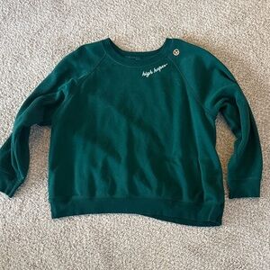 Green Old Navy Sweatshirt with “High Hopes” Text